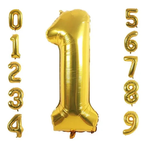 Globo Metalico Numero Gigante 86 CM 32 In Cumpleaños Fiesta | Grado B
