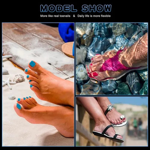 120 PZS TIPS UñAS POSTIZAS SUAVE GEL PIES PEDICURA INST TRANSPARENTE GRADO A