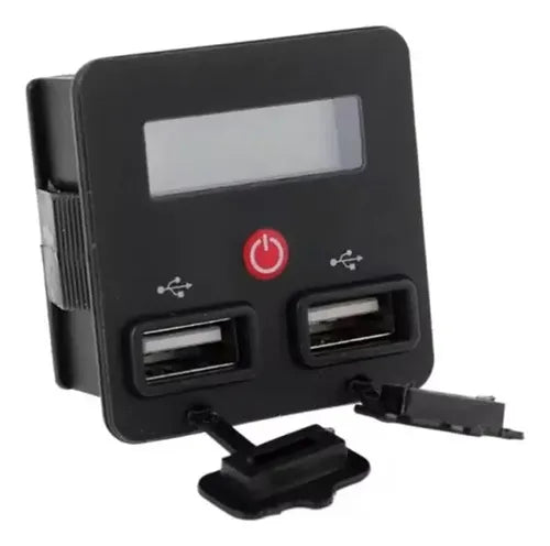 Dual Puertos USB 12V Cargador Batería Coche con Voltímetro | Grado B