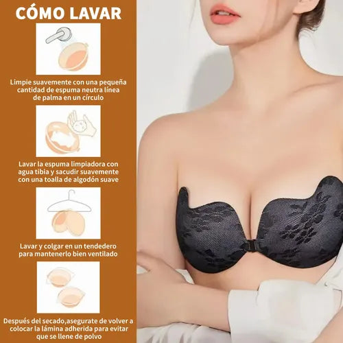 2 Brasieres Strapless Invisibles para Mujer | Grado B