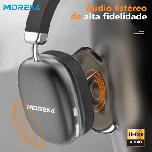 Auriculares Inalámbricos Bluetooth Moreka de Diadema con 60 Horas de Batería Color Negro | Grado B