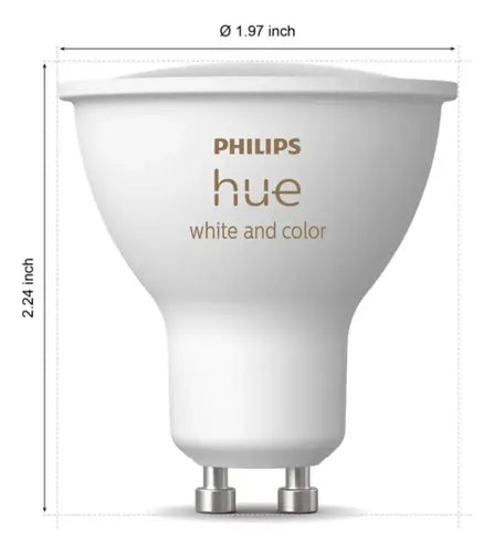 Foco GU10 Luz Inteligente Multicolor Hue Philips Blanco Calido | Grado B