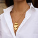 Collar Geométrico Calado de Acero Inoxidable Color Dorado | Grado B