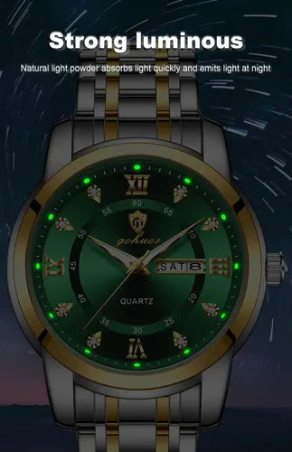 Reloj Gohuos 8826 Luminoso de Cuarzo Multifunción Resistente al Agua | Grado B