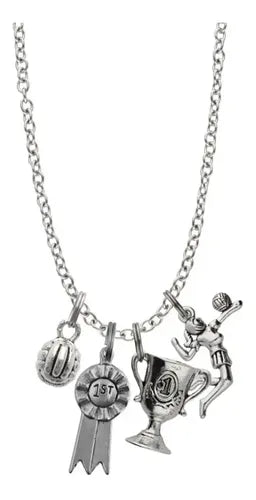 Collar Balón de Voleibol Acero Inoxidable Moda Deporte Unsex Plateado | Grado B