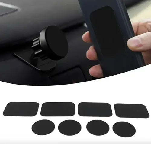 6 Placas Metálicas para Soporte Magnético de Teléfono Color Negro | Grado B