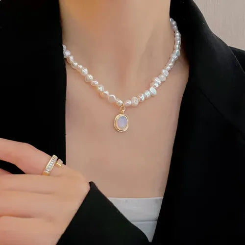 Collar de Perlas Naturales Cultivadas para Mujer Elegante | Grado B
