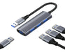 Jeeyee Hub USB 3.0 4 Puertos Alta Velocidad con Protección de Sobrecarga Gris | Grado B