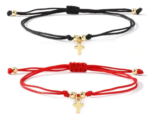 Pulseras para Pareja Ajustables 20 cm Color Dorado | Grado B