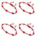 4 Pulseras de Cuerda Roja Trenzada de Protección 17 cm | Grado B