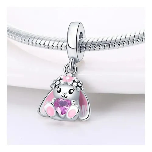 Dije Charm de San Valentín para Pulsera Color Plateado | Grado B