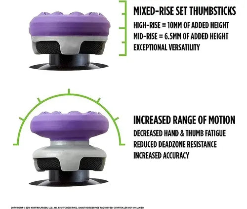 Grips KontrolFreek Galaxy Violeta para PS4 y PS5 | Grado B