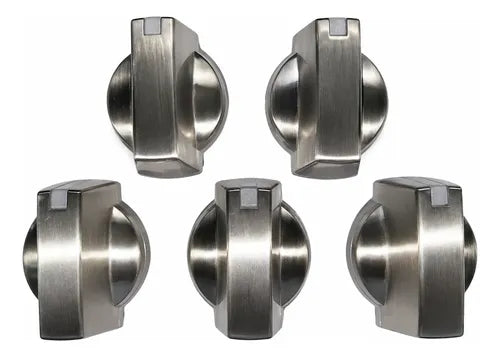 Kit de 5 Perillas Reforzadas para Parrilla GE Profile de Acero Inoxidable | Grado B