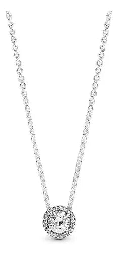 Collar Redondo Brillante con Halo Ajustable Color Plateado | Grado B