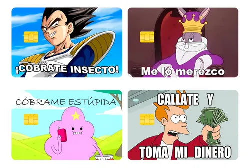 4 Stickers Cover para Tarjeta Bancaria | Grado B
