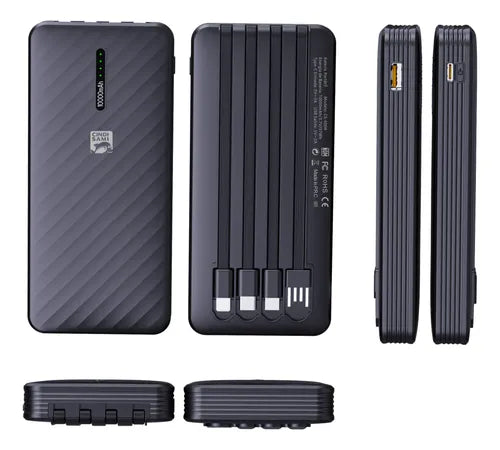 Batería Portátil de Carga Rápida 10000 mAh con Cables | Grado B