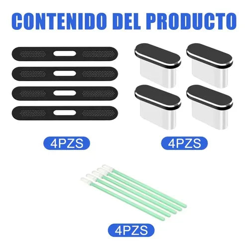 Kit Protector Antipolvo con Tapones para iPhone 15 16 y 17 | Grado B