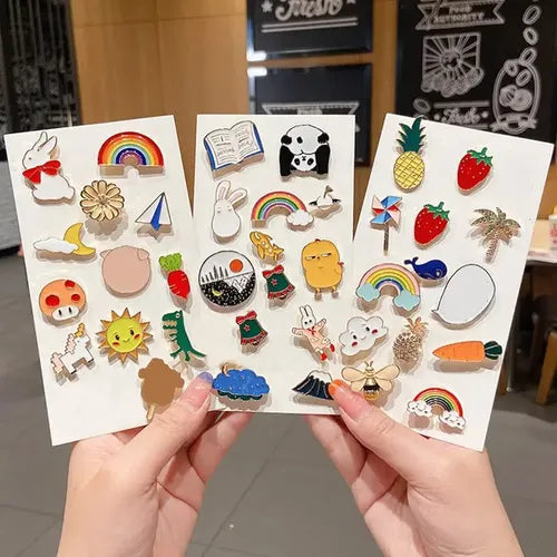 Broches Esmaltados Unisex con Formas Únicas | Grado B