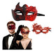 2 Antifaz Fiesta Mascaras Halloween Pareja Carnaval Cosplay | Grado B