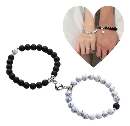 Pulseras para Pareja Ajustables 20 cm Color Dorado | Grado B