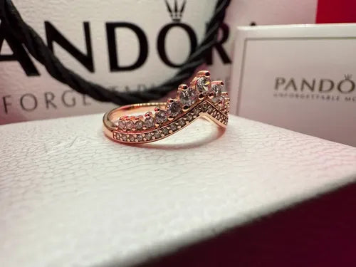 Anillo Deseo de Princesa Color Dorado Rosa | Grado B