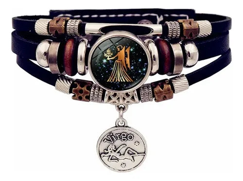 Pulsera de los 12 Signos del Zodiaco que Brilla en la Oscuridad | Grado B