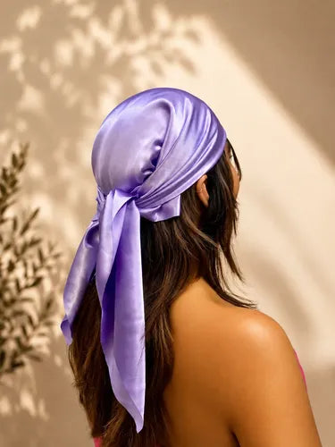 Mascada Pañuelo de Satín Color Sólido para Mujer | Grado B