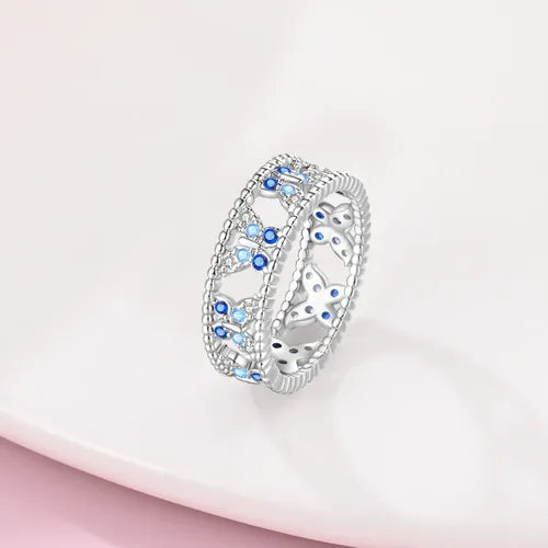 Anillo Calado para Mujer Color Plateado | Grado B