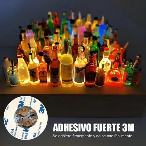 12 Pegatinas para Botellas Posavasos Luces Taza Tapete LED | Grado B