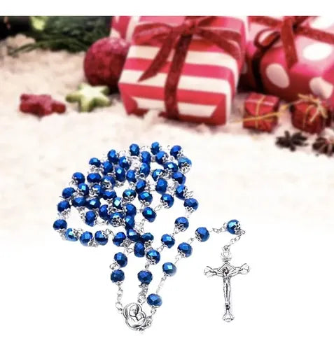 CATHOLIC ROSARY BEADS NECKLACE PRAYER CRUCIFIX