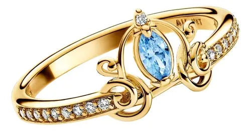 Anillo con Diseño de Carruaje Color Plateado | Grado B