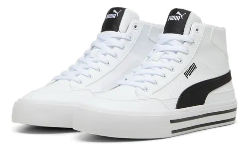 Tenis Puma Court Classic Vulc FS Platform Blanco y Negro Talla 24 MX | Grado B