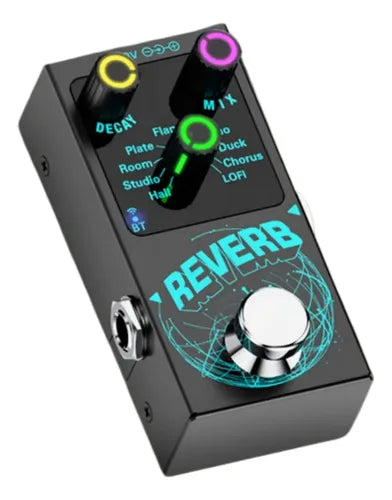Pedal de Efectos Reverb de 9 Tonos para Guitarra Eléctrica Color Negro | Grado B