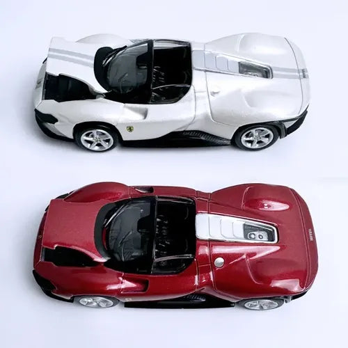Bburago Ferrari Daytona SP3 Metal Car Model Rojo Blanco 1:64 | Grado B