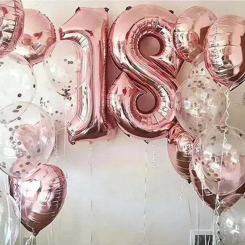 Globo Metalico Numero Gigante 100CM In Cumpleaños Fiesta | Grado B