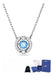 Collar de Cristal Azul con Estuche de Regalo | Grado B