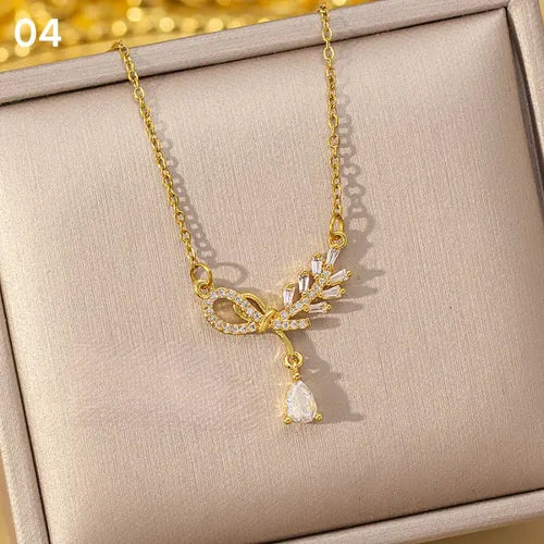 COLLAR MUJER CHAPADO ORO 10 DISEÑOS ELEGANTES TITANIO LIGERO 4
