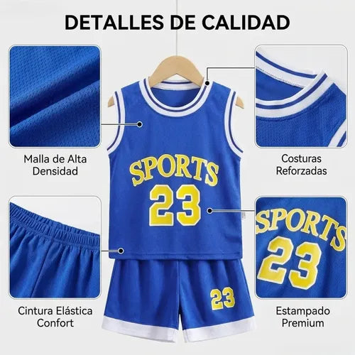 SET DE 2 CHALECOS DE BALONCESTO SIN MANGAS PARA BEBÉS #24JER 4