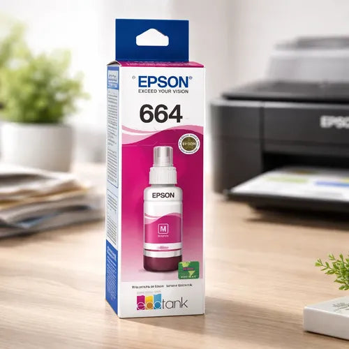Botella Epson Ecotank T664 Magenta Serie L 70ML (T664320-AL) | Grado B