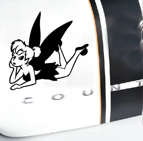 Calcomanía Hada Tink para Moto Auto Sticker 7X10CM | Grado B