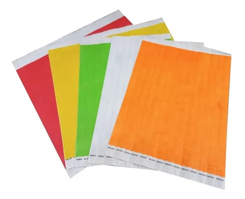 500 Pulseras de Identificación de Papel Tyvek para Eventos | Grado B
