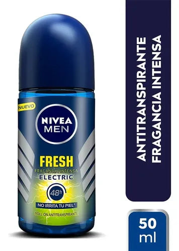 Desodorante Nivea Men Fresh Electric sin Alcohol 50 ML 48H Masculina Intensa | Grado B