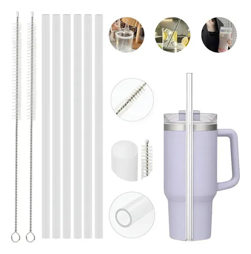 20 Cepillos Limpiadores para Popote de Acero Inoxidable 23 cm | Grado B