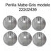 Perilla para Estufa Mabe Plata 222D2436 Juego 6 Pzas | Grado B