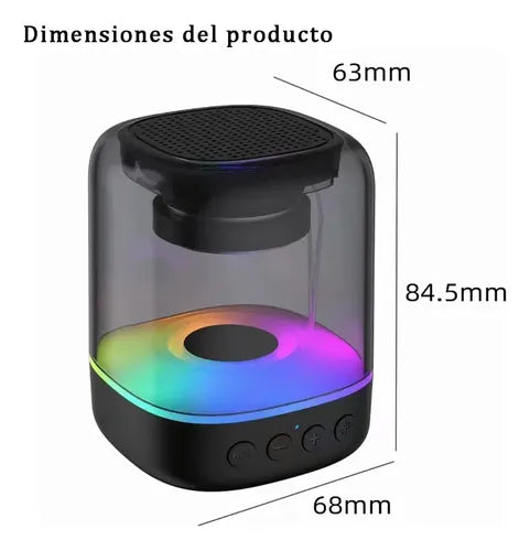 Bocina Bluetooth Portátil Mini con Luz LED TWS Estéreo y Radio | Grado B