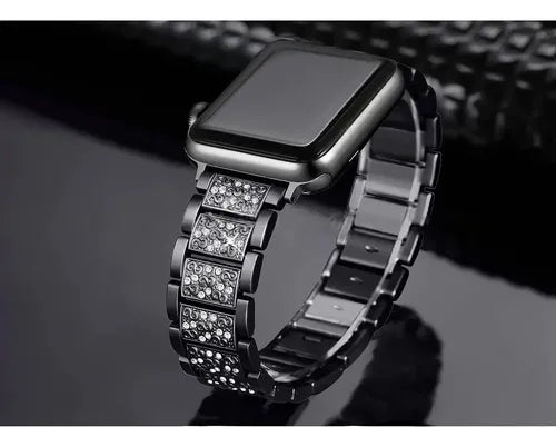 Correa de Metal con Cristales Compatible con Apple Watch Series 1 a 11 | Grado B