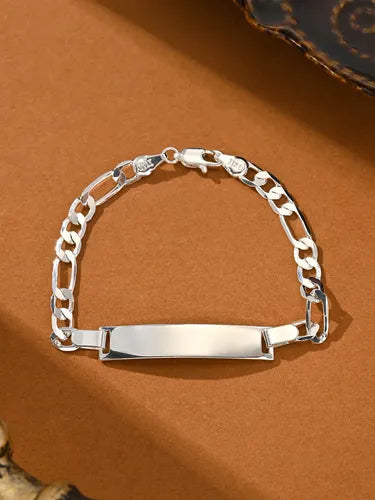 Pulsera Elegante de Cobre con Acabado Color Plateado 4.5 cm | Grado B