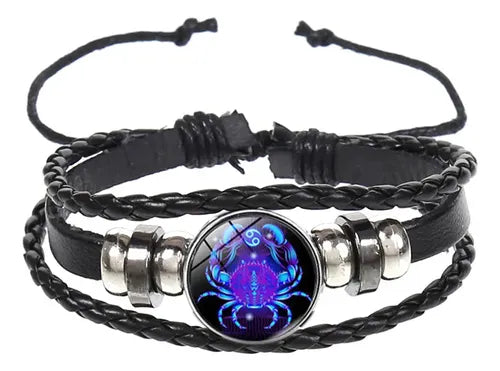 Pulsera de los 12 Signos del Zodiaco que Brilla en la Oscuridad | Grado B