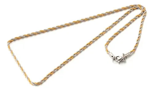 Collar de Cadena Tipo Cuerda de Acero Inoxidable para Hombre en 3 Colores | Grado B