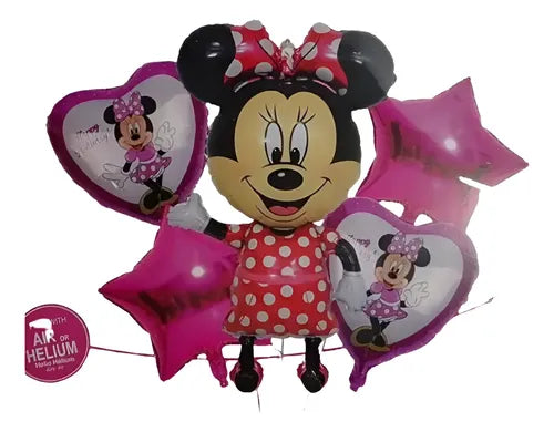 Paquete de 5 Globos de Aluminio con Lunares Color Azul 22 Pulgadas | Grado B